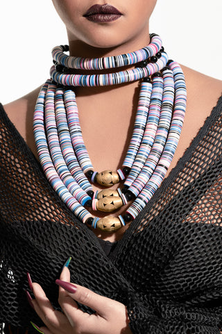 Collier ethnique en bronze. Peulhvagabond