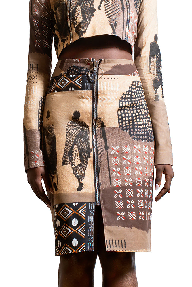 Jupe taille haute "RIM"