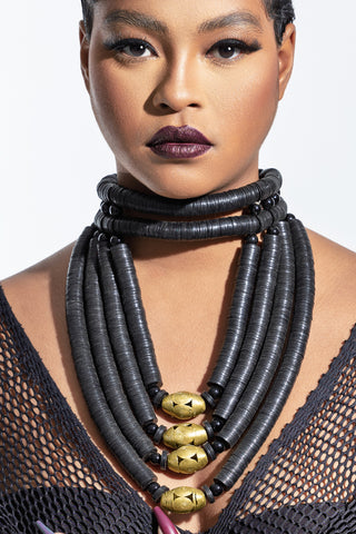 Black Bronze Coffee Necklace
