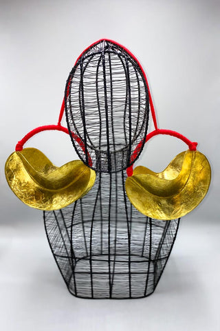 "FULANI gold XXL" earrings to put on 