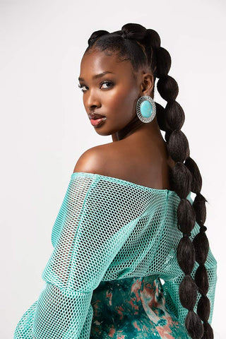 "TAWI" 3D Mesh Dress