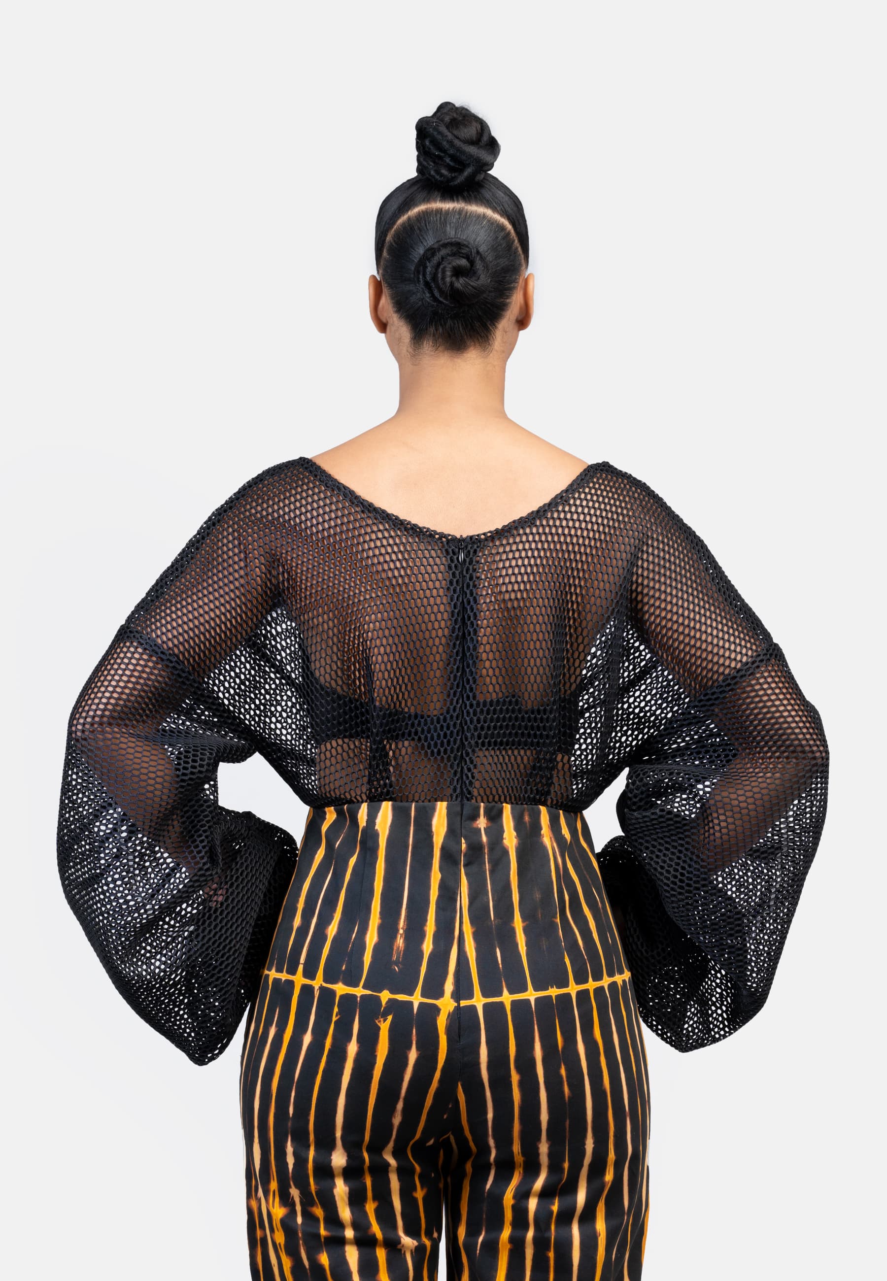 Combinaison "MAJI" Noire Mesh 3D