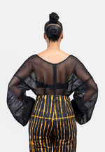 Combinaison "MAJI" Noire Mesh 3D