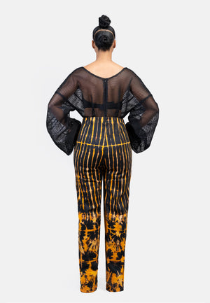 Combinaison "MAJI" Noire Mesh 3D